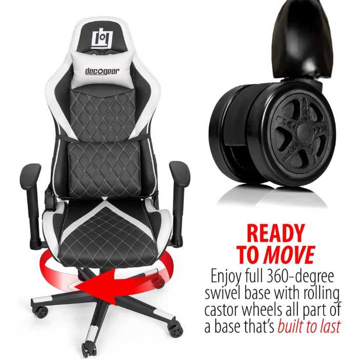 Deco Gear Diamond Quilted Ergonomic Gaming Chair