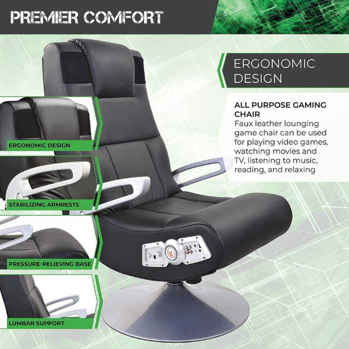 X Rocker Wireless Audio Pedestal Office Gaming Chair